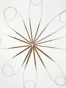 80cm Stainless Steel Circular Knitting Needles, Knitting Tools, Carbonized Bamboo Steel Circular Needles In 3.0mm, 3.5mm, 4.0mm, 4.5mm, 5.0mm, 5.5mm, 6.0mm, 6.5mm, 7.0mm