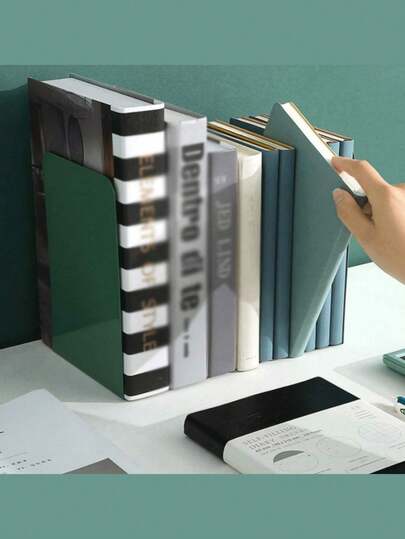 Simple Book Stand, Metal Material, Book Stand Bracket, Suitable For Heavy Book Separation On The Bookshelf, Desk Manager And Desktop Storage, Suitable For Decorating Book Baffles In Home Offices, Bookstores And Families, And Multi-Color Options For Book Shelves.