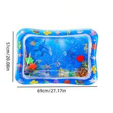 PETSIN Water Filled And Inflatable Round And Square Cat Water Sensory Play Mat, Pet Waterbed, Dog And Cat Summer Cooling Floor Mat, Animal Oasis Pet Water Sensory Mat, Waterbed Play Mat, Thickened PVC Anti-Scratch, Feel Cool And Comfortable Pet Mat - Multicolor - View 11
