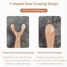 Ergonomic Y-Shaped Resin Massage Tool - 5-Point Relief For Face/Eyes/Nose/Ears/Hands, Portable Gua Sha Shaping Stick, Suitable For SPA, Travel And Office Self-Care, Mother's Day Gift Set, Christmas Gift, Pink Travel Massager, Christmas Stocking Stuffer, Gift For Men - Multicolor - View 6