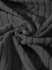 1件装拱形门框图案加厚天鹅绒沙发/床罩，弹性全包覆设计，简约涤纶材质，适用于无扶手沙发，四季皆宜