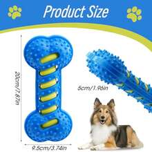 1pc Dog Chew Toy With Sound, Interactive Training Toy Bone, Durable Rubber Toy For Pet Boredom Relief - Cute Cartoon Dog Chew Toy, Essential Pet Accessory! Cartoon Style, Colorful, Bone Shaped, Durable Details, Sound Function, Suitable For Daily Play/Training/Holiday Celebration - Multicolor - View 2