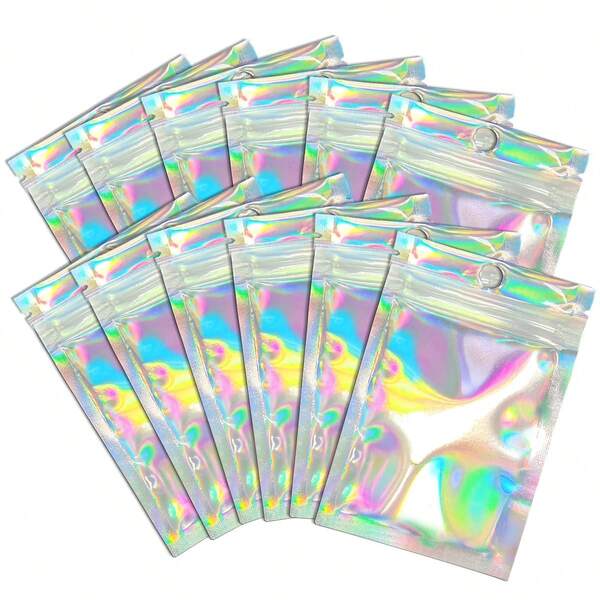100 piezas de bolsas antiolor y bolsas de aluminio resellables, adecuadas para recuerdos de fiesta y almacenamiento de alimentos