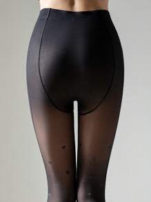 1 pieza Medias de seda de 80g/220g para mujeres para primavera y otoño, calcetines largos y sexys transparentes negros, leggings y medias gruesas y cálidas de felpa para el invierno, pantalones ceñidos para el trabajo y los negocios en invierno (adecuados para temperaturas de 15-25°)