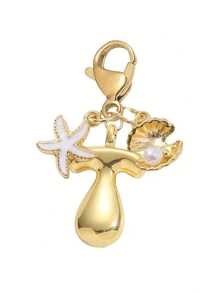 1 Stück A-Z Buchstaben Gold Bubble Buchstabe süßer Anhänger Schlüsselanhänger, Muschel- und Seestern-Accessoires, Schlüsselanhänger, Ringtasche, Rucksack-Anhänger, Auto-Anhänger, perfekt für Urlaub, Einkaufen, Strand, Camping, Geldbörse und Handtaschen-Accessoires. Geeignet als Geschenk für Frauen, Freunde, Klassenkameraden, Dekorationen, modisches kreatives Design Geburtstagsgeschenk, Sommer-Taschenbaumeln, modisches Accessoire für Damen, langanhaltend Metallschlüsselring, ästhetisches Geschenkidee, neuartiger Schlüsselanhänger, Rückkehr zur Schule Auto-Accessoires Goth Y2k' - Verschiedenfarbig - Übersicht 35