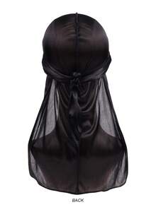 4 件男士仿丝长尾海盗帽，缎面 Durag 头巾，适合日常和运动使用海盗帽海盗服装 - 彩色 - 查看 5