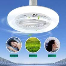 1pc White Light LED Ceiling Fan Light, 36W With Remote Control, Living Room Lighting With Timer Function, Adjustable Fan Speed; Suitable For Small Bedroom Ceiling Light, Home Office, Dorm - Multicolor - View 4