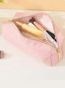1pc Pencil Case - Durable Pen Pouch With Zipper, Stationery Organizer For School Supplies, Pen Bag For Office And Home Use