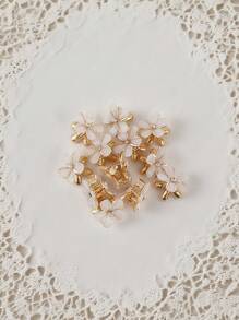 8 件/12 件/套什锦金属水晶花发夹适合日常旅行、聚会、海滩派对以及夏季、秋季和返校季节佩戴假日必备