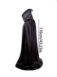 中世纪巫师长袍斗篷配尖顶帽子，神秘派对斗篷 - 适合万圣节派对装饰 - 彩色 - 查看 7