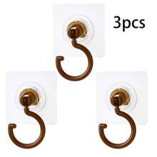 1/3/5 Mehrfarbige drehbare Küchenhaken - Einfach zu installieren, ohne Bohren erforderlich, selbstklebende Haken für Küche und Badezimmer Aufbewahrung/Hängepflanzen/Laternen/Windspiele, praktische moderne Heimdekorationshaken - Verschiedenfarbig - Übersicht 25