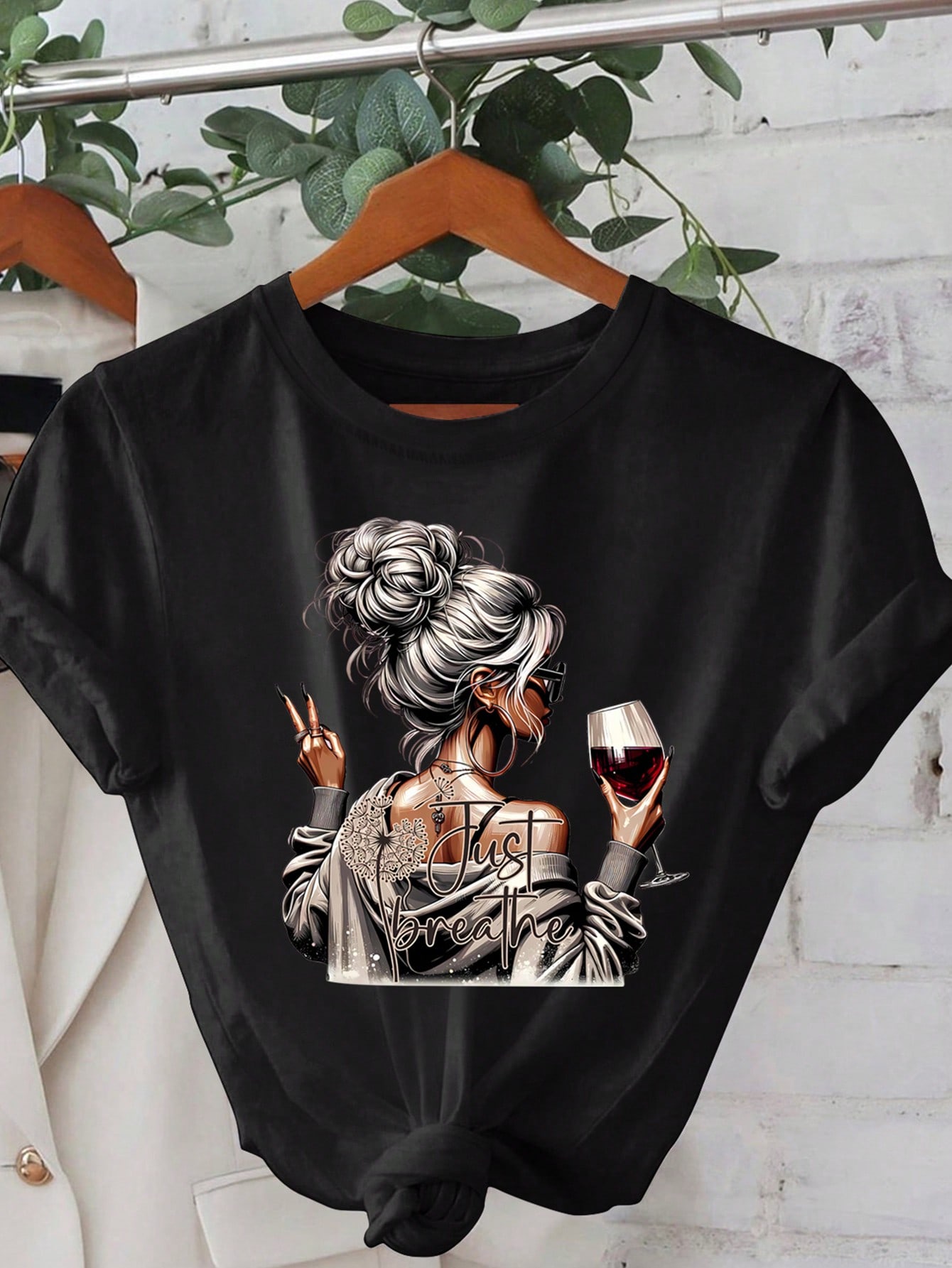 Slogan graphic T-shirt