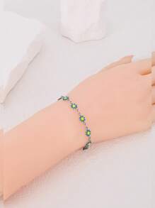 One Vintage Bohemian Style Daisy Design Simple Girl High-End Fresh New Fashionable Personalized Bracelet Jewelry, Ideal For Ladies For Daily Wear Or As A Gift