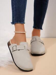 2025 春夏时尚休闲沙滩凉鞋，包头轻便圆头波西米亚流苏凉鞋，透气花卉水钻拖鞋，平底舒适，适合日常、派对、通勤、百搭情侣鞋，加大码女款 - 卡其色 - 查看 7