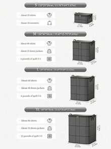 1pc Gray Clothes Storage Bag, Quilt Storage Bag, Foldable Large Capacity Storage Bag, Toy Storage Bag, Soft Cloth Storage Box, Summer And Autumn Clothing Storage Box, Suitable For Family Dormitory Storage And Organization, Wardrobe Storage Decoration