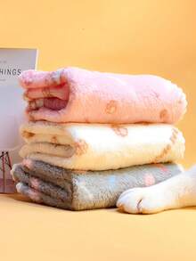 1pc Pet Bath Towel Mat, Quick Drying, Absorbent, Non-Shedding, Thick, Microfiber Cat Dog Pet Towel