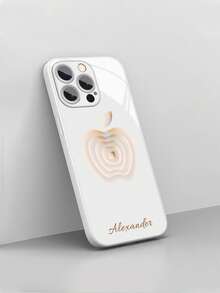 1 ốp lưng điện thoại bằng kính cường lực độ phân giải cao, in tên theo yêu cầu, họa tiết Apple, thời trang, nhiều màu sắc, vui nhộn, tối giản, ốp lưng đồng bộ, tùy chỉnh Kawaii, cá nhân hóa, độc đáo, quà tặng tùy chỉnh lý tưởng cho bạn trai, bạn gái, gia đình, bạn bè, ông bà, các cặp đôi, người yêu thú cưng, kỷ niệm, phiên bản quốc tế, không phải phiên bản nội địa. - trắng - Xem 4