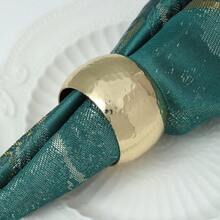 6 件优雅高端金属蜂窝纹理餐巾环，适用于婚礼、万圣节、圣诞节、生日和活动餐桌装饰，适用于高级餐厅、酒店等。 - 金色 - 查看 2