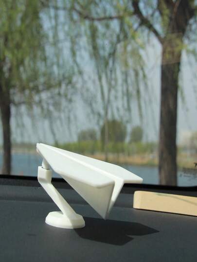 1pc Paper Airplane Car Decor, Creative Inertial Follow Airplane Shaped Ornament For Car Dashboard