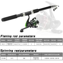 Kit de pesca para principiantes ZULE, incluye caña telescópica, carrete, señuelos y set de viaje - Multicolor - Ver 5