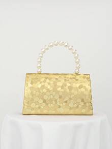 Elegante bolso de noche para mujer con decoración exquisita de perlas falsas, adecuado para fiestas, bodas, bailes de graduación, cenas/banquetes, que combina a la perfección con vestidos de novia, vestidos formales y vestidos de cumpleaños