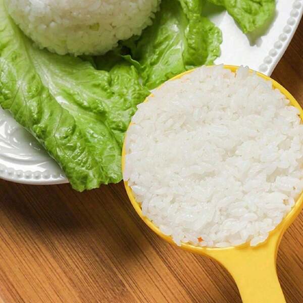 1 pieza Cuchara de arroz antiadherente con molde para onigiri - Utensilio de cocina multifuncional para cocinar en casa y acampar al aire libre
