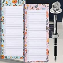 100张可撕页，磁性购物清单，磁性便签，磁性冰箱笔筒，创意，时尚，美观，返校用品，日用品，家庭消耗品 - 彩色 - 查看 7