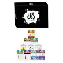 1 盒阿拉伯语纸牌游戏，包含“字母挑战”、“契约交易”、“家庭团队游戏”3 种纸牌游戏变体，适合派对、聚会、与家人和朋友一起进行的学校活动，是理想的礼物，适合 14 岁以上人士