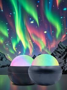 1 Stück Nordlicht Projektions Nachtlicht - Mehrfarbiger Sternenhimmel Effekt, mit Fernbedienung, Wasserwell-Design, geeignet für Schlafzimmer und Heimkino Dekoration, USB betrieben, perfektes Geschenk für Feiertage, Schlafzimmerlampe