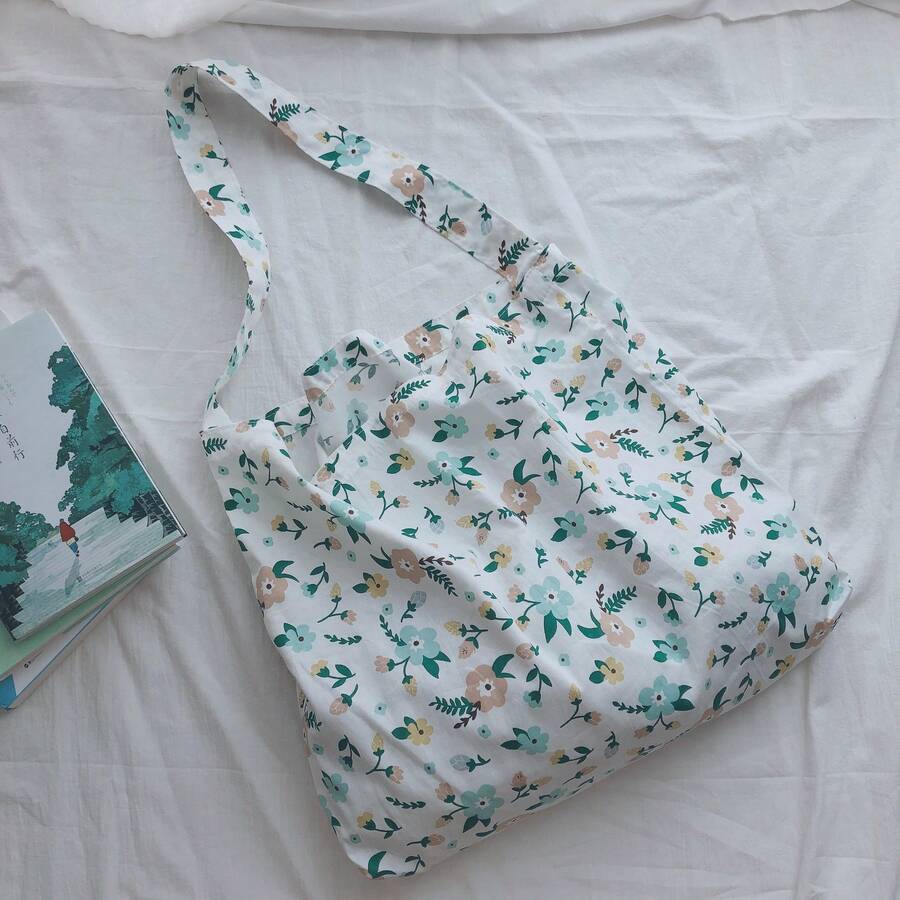 Women Shoulder Bags - 綠底碎枝 - 查看 1