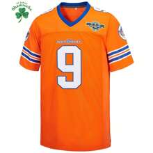 Kekambas Bobby Boucher #9 The Waterboy Adam Sandler Film Mud Dogs Bourbon Bowl American Football Trikot aus elastischem Stoff - Retro Sportsstil, geeignet für Rugby und Freizeitaktivitäten - Größe S-2XL