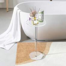 Transparent Acrylic Small Tea Table, Modern Minimalist Living Room Sofa Coffee Table, Bedroom Balcony Round Beverage Coffee Table