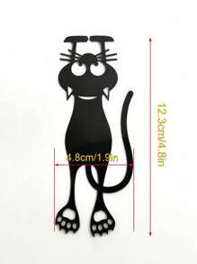 Black Cat Acrylic Bookmarks, Creative Hollow Bookmarks, Small Cat Hanging Bookmarks,School Supplies,Back To School