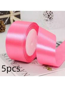 5 卷 4 厘米手工玫瑰缎带，婚礼椅装饰，礼盒包装，花卉丝带，彩虹色，毕业派对，单身派对，蝴蝶结制作 - 彩色 - 查看 10