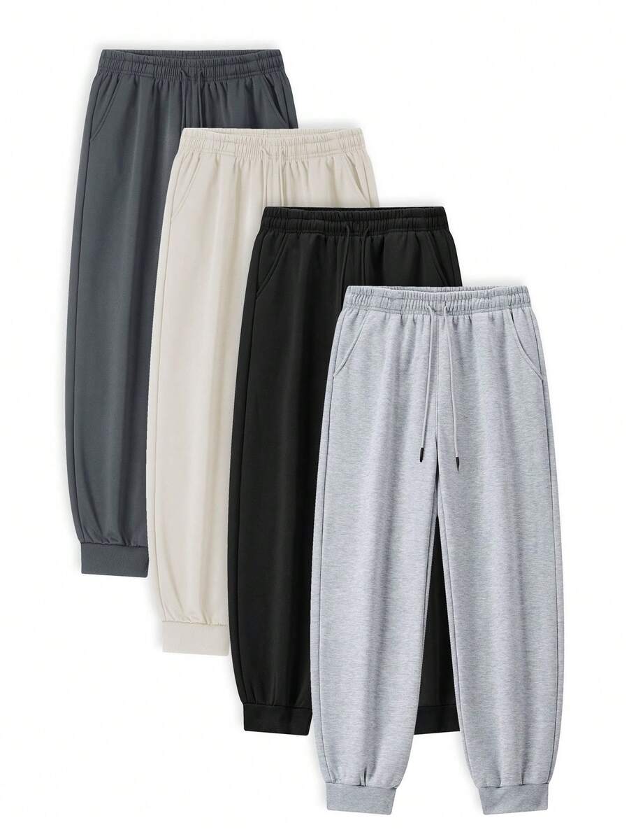 Versatile Outdoor Sports Everyday Wear Casual Pants With Adjustable Drawstring Waist Design Women's Solid Color Travel Leggings For Casual Sports And Fitness - 淺灰色 - 查看 1