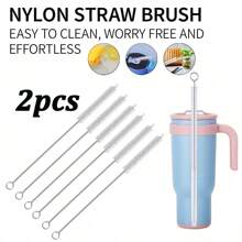 10 piezas/5 piezas Cepillo de limpieza para pajitas de vaso, Limpiador de pajitas reutilizable que se ajusta a tumblers de 40/30/20 onzas, Limpiador de tubo de 10 mm de diámetro adecuado para botellas de agua y pajitas. Para exteriores, camping y artículos esenciales para vacaciones.