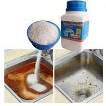 Agente de dragado de tuberías de gran potencia, limpiador de inodoros, desbloqueador de fregadero, agente de dragado de alcantarillado de cocina, limpiador de drenaje, 268g - En polvo - Ver 9