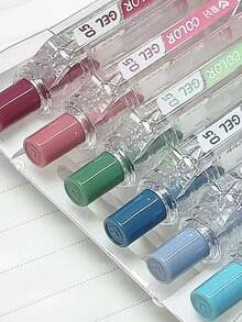 Languo A Set Of 9-Color Large-Capacity Colored Gel Pens, Multi-Color Non-Transparent Doodle Pens, Simple And Cute Ins Style Morandi Color Multi-Color Candy Color Planner Pens, Student Art Character Comic Drawing Note-Taking Colored Pens,For School Supplies,Back To School