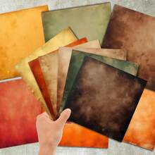 36 Sheets 6inch Vintage Distressed Color Background Scrapbooking Paper, Suitable For Bullet Journal, Scrapbook, Card Making, And Craft Projects,For School Supplies,Back To School - Apricot - View 5