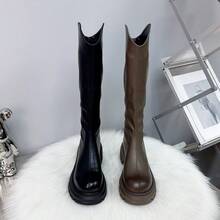 Women Equestrian Boots - Black Velvet - View 2