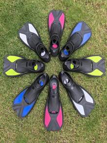 Swimming And Diving Flippers, Adult Flippers, Swimming Snorkeling Training, Short Duck Feet, Outdoor Sports, Free Flippers - Multicolor - View 1