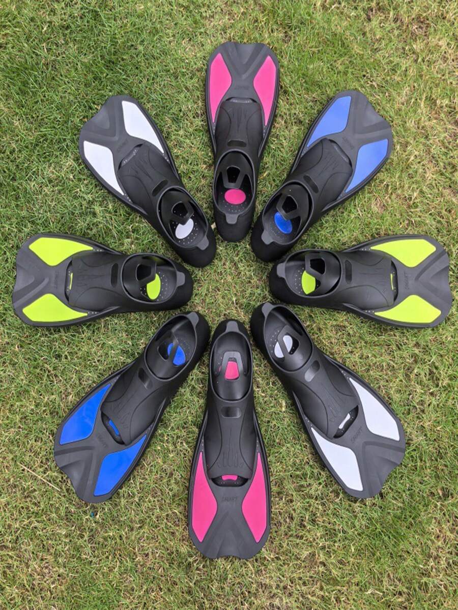 Swimming And Diving Flippers, Adult Flippers, Swimming Snorkeling Training, Short Duck Feet, Outdoor Sports, Free Flippers - Multicolor - View 1