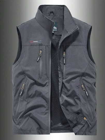 男士户外多功能工装背心，春夏钓鱼摄影休闲夹克，多口袋