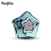 Manyilus Manyilus Original Sterling Silber Niedlicher Kaninchen Charm, Katze, kleiner Bär, Eule, Chamäleon, Eiscreme, Stern, Mond Charm Anhänger Perlen, geeignet für Armbänder & Halsketten Schmuckgeschenke für Frauen.