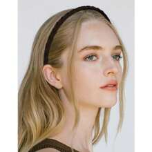 D6 Packs Braided Headbands For Women Girls 1cm Thin Flexible Headband With Teeth Comb Non Slip Fashion Head Band Hairbands Hair Accories5001 - 彩色 - 查看 5