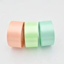 5 Rollen/4cm handgefertigtes Satinband aus Rosen, Hochzeitsstuhl Dekoration, Geschenkbox Verpackung, Blumenband, Schärpe, Hochzeit Veranstaltungsort Dekorationen, Geburtstags Party, Regenbogen Farbe, Junggesellinnenabschied, Schleifen Herstellung, Abschlussfeier