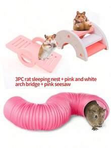 لعبة انفاق الحيوانات الأليفة الصغيرة 1/2/3 قطع، أنبوب ممتد للترفيه للفيريت و اكسسوارات قفص الهامستر