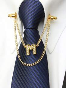 A-Z 26 Letter Collar Stays, Suit Collar Accessories, Formal Collar Stays, Collar Chain, Tie Chain, Men's Fashion Jewelry