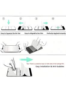 2 片 3D 曲面防窥水凝胶膜防爆防刮隐私手机屏幕保护膜兼容三星 Galaxy S25 S24 S23 Ultra/Redmi Note 14 13 Pro/Vivo/Realme//兼容小米/OPPO Reno/荣耀 70 90 50 100 200 300 Magic 5 6 7 Lite/兼容华为易粘贴无气泡办公室/地铁防偷窥屏幕保护必需品，适用于日常防护、办公室、家庭手机屏幕保护膜手机配件防水防震防摔防摔防指纹全覆盖 - Anti Spy - 查看 12