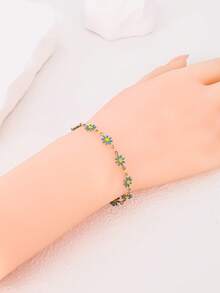 One Vintage Bohemian Style Daisy Design Simple Girl High-End Fresh New Fashionable Personalized Bracelet Jewelry, Ideal For Ladies For Daily Wear Or As A Gift